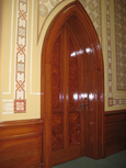 North altar door after graining.
